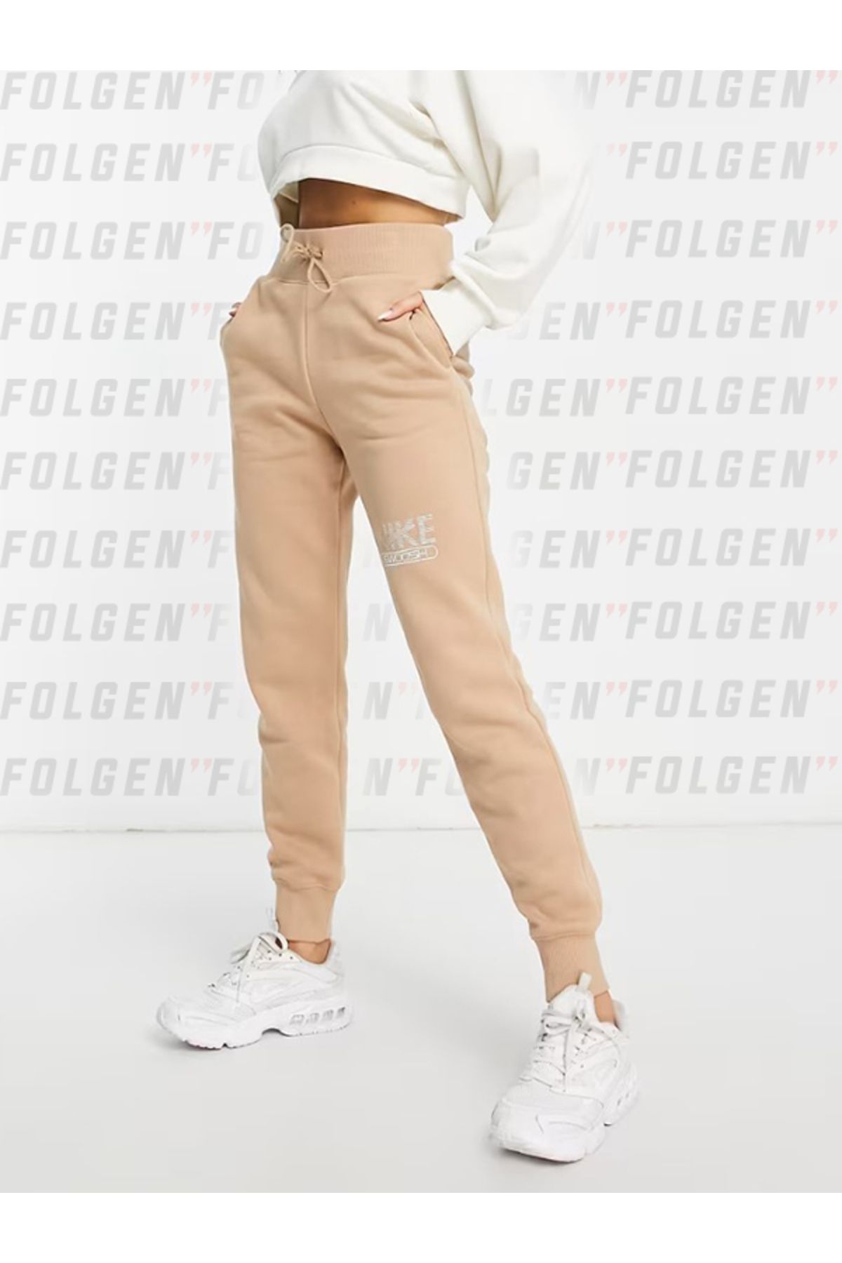Nike Swoosh Fleece Joggers in Brown Pamuklu E ofman Alt Fiyat Yorumlar Trendyol