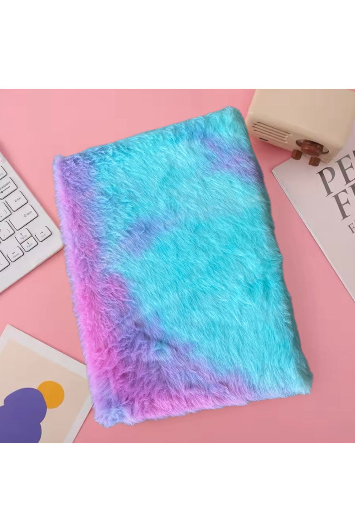 BLA GROUP-Cute Plush Cat Notebook, Memory Book, Memory Book, Diary 4