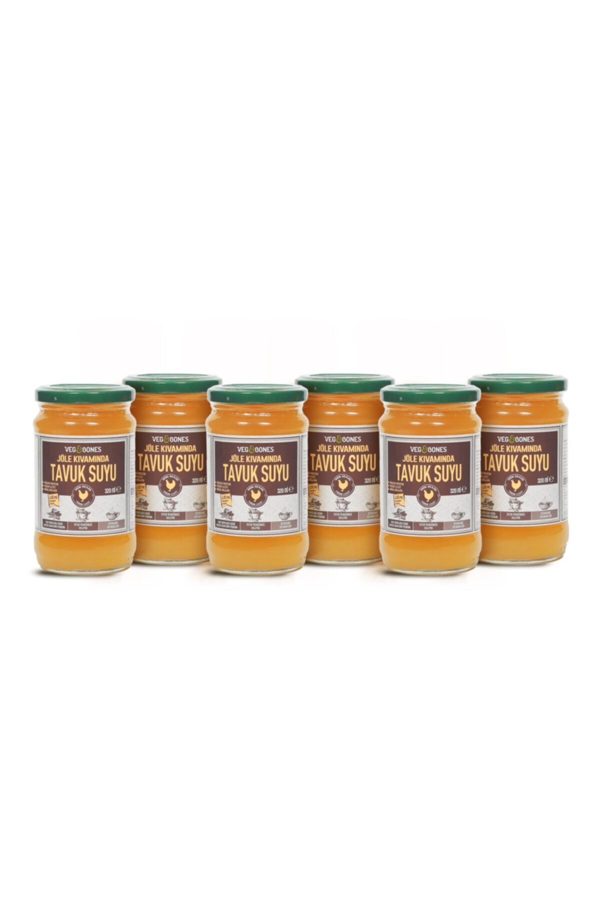 Veg&Bones Jöle Kıvamında Tavuk Suyu 320 ml X 6 Adet