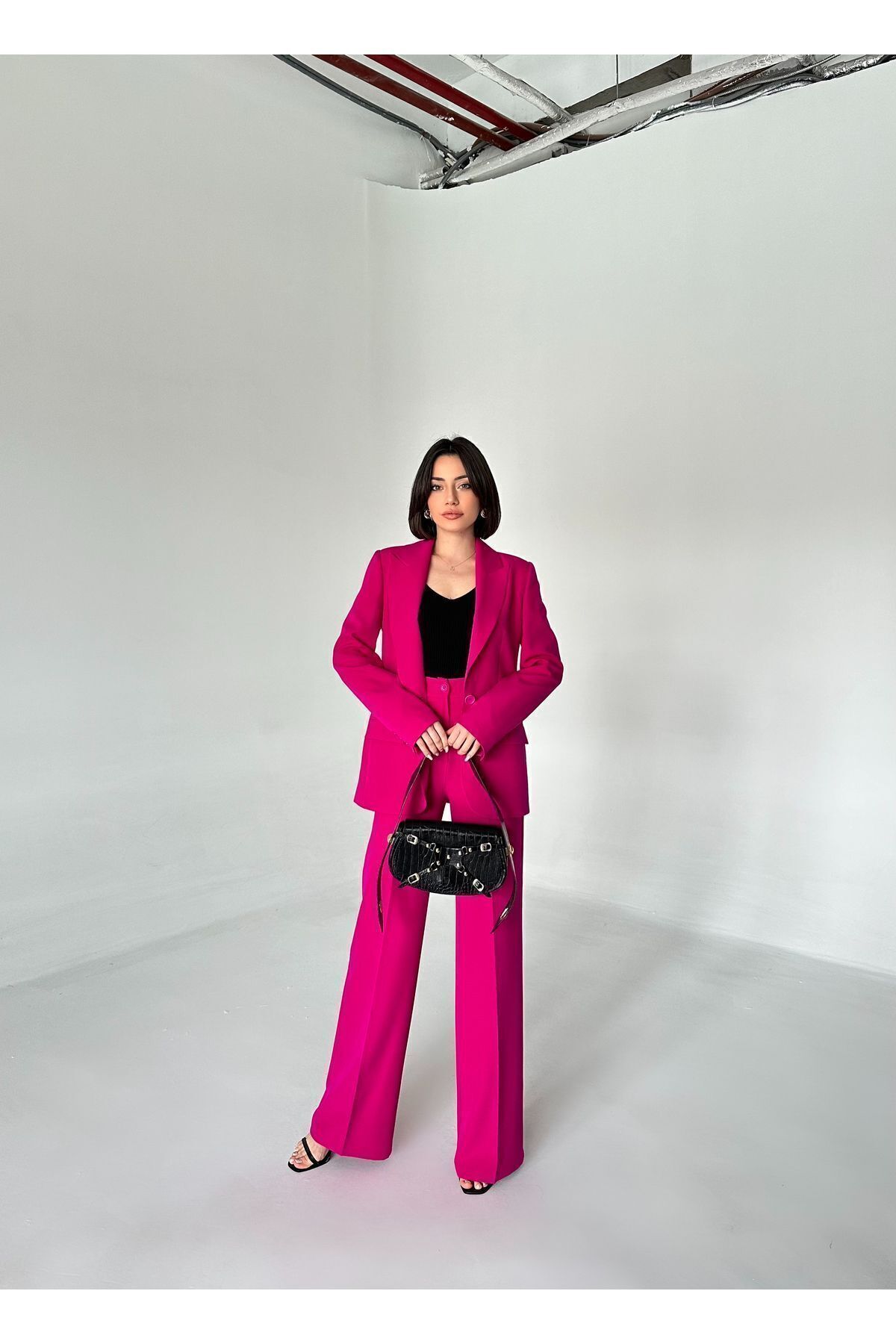 Vuntal BUTİK-Blazer Suit Single Button Jacket Pants 4