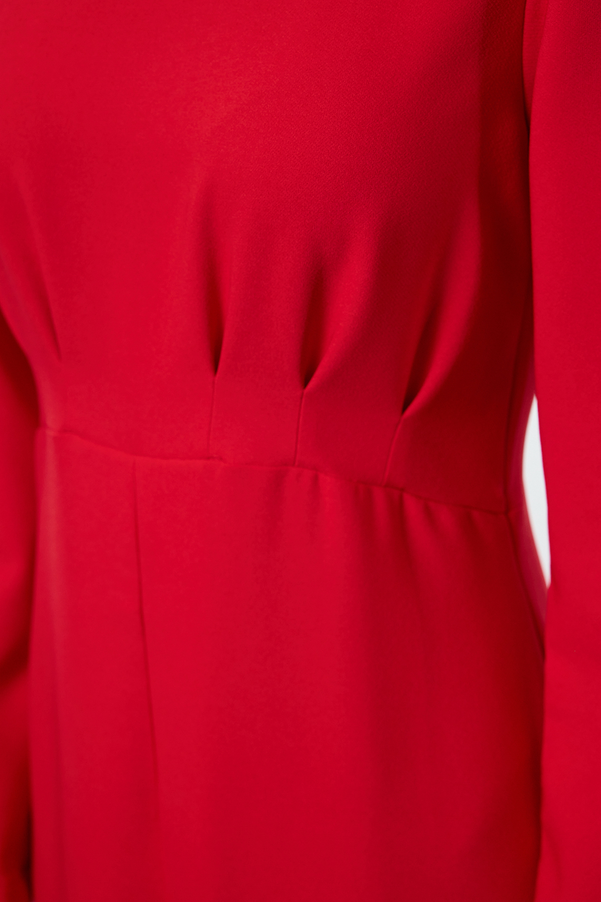 Trendyol Modest Tctaw25Eb00110 Model tmavě červené tkané šaty