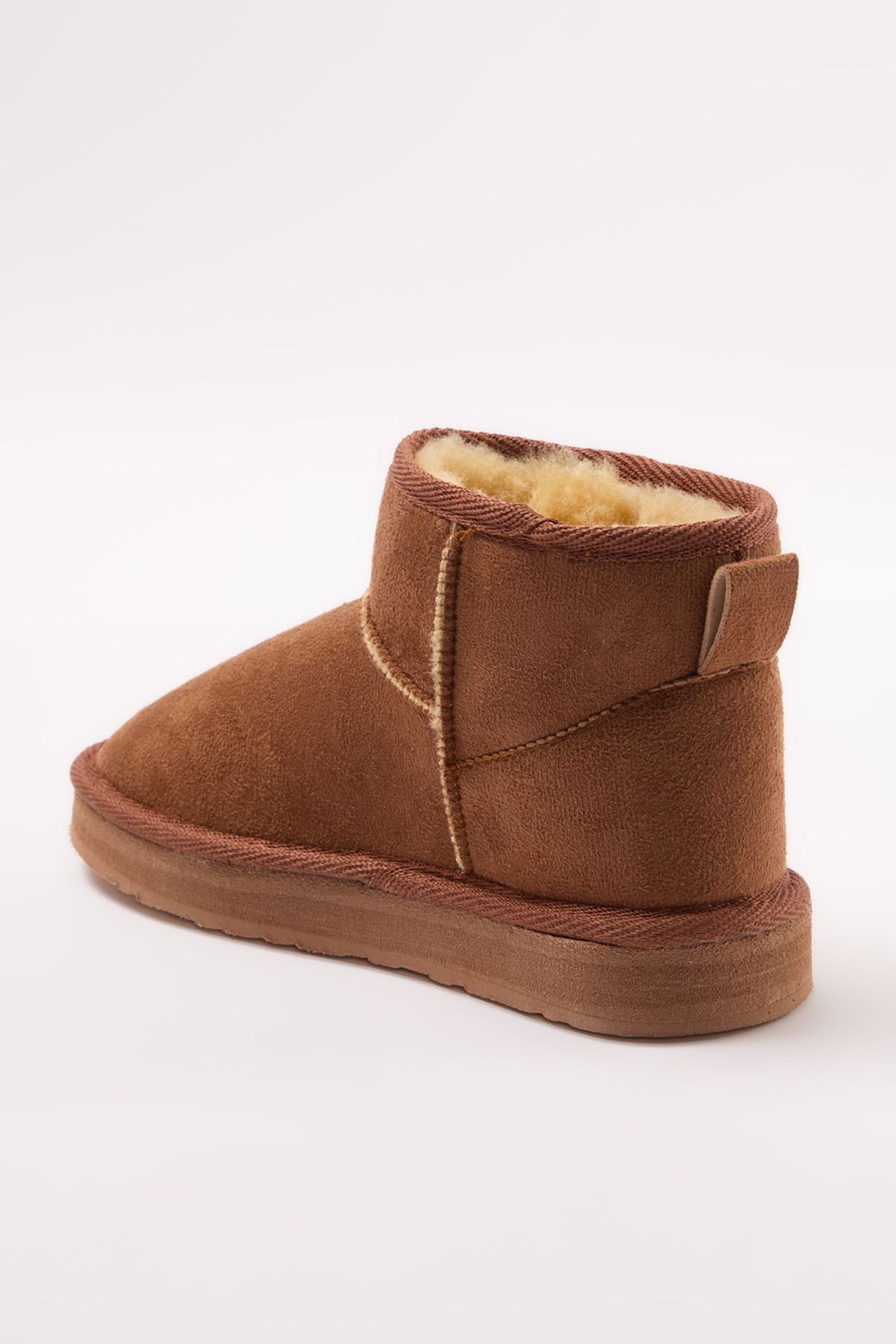 TRENDYOL SHOES-Hellbraune, flache, braune Damenstiefel mit kurzem Absatz TAKAW25BO00029 8