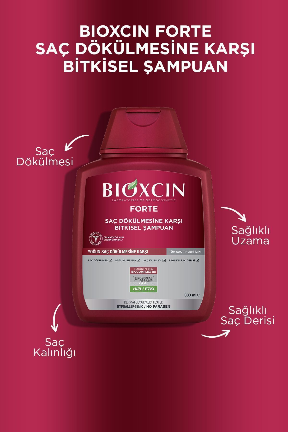 Bioxcin-Forte Shampoo Kúp 3 Získajte 2 3x300 ml - Intenzívny šampón proti vypadávaniu vlasov 4
