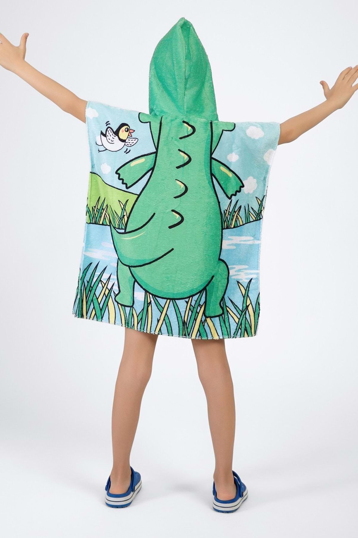 VEVİEN HOME-Crocodile Patterned Beach Towel for Kids 4