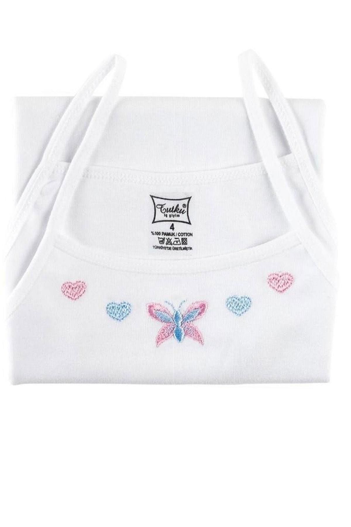 Tutku-Lenjerie de corp pentru fete, cu bretele din frânghie, tricot de corp brodat, pachet de 3 2