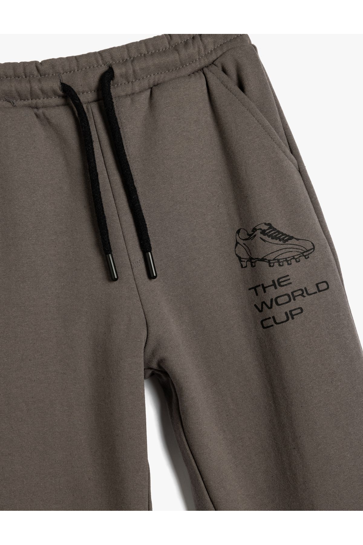 Jogger Eşofman Altı Slogan Baskılı Cepli Beli Bağlamalı