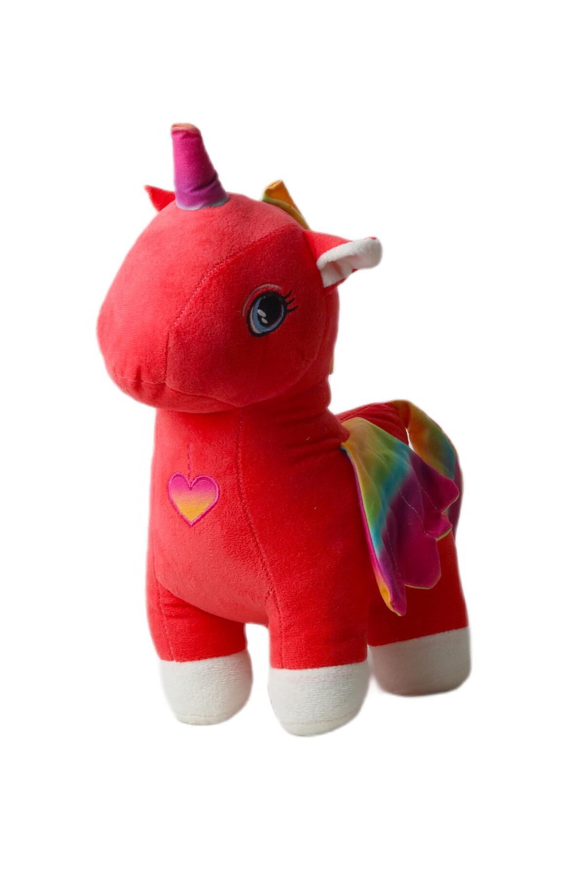 e-life shop-Unicorn Pegasus Horse Figured Plush Toy with Rainbow Pattern Imported Fabric - Sleep & Playmate, Large Size 2