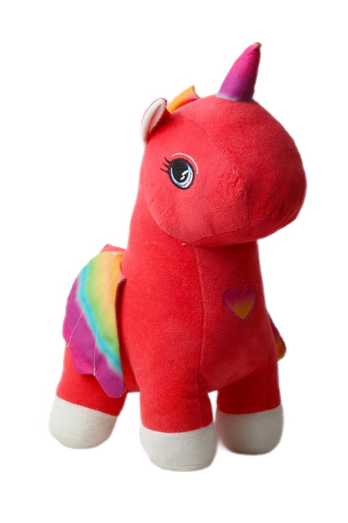 e-life shop-Unicorn Pegasus Horse Figured Plush Toy with Rainbow Pattern Imported Fabric - Sleep & Playmate, Large Size 1