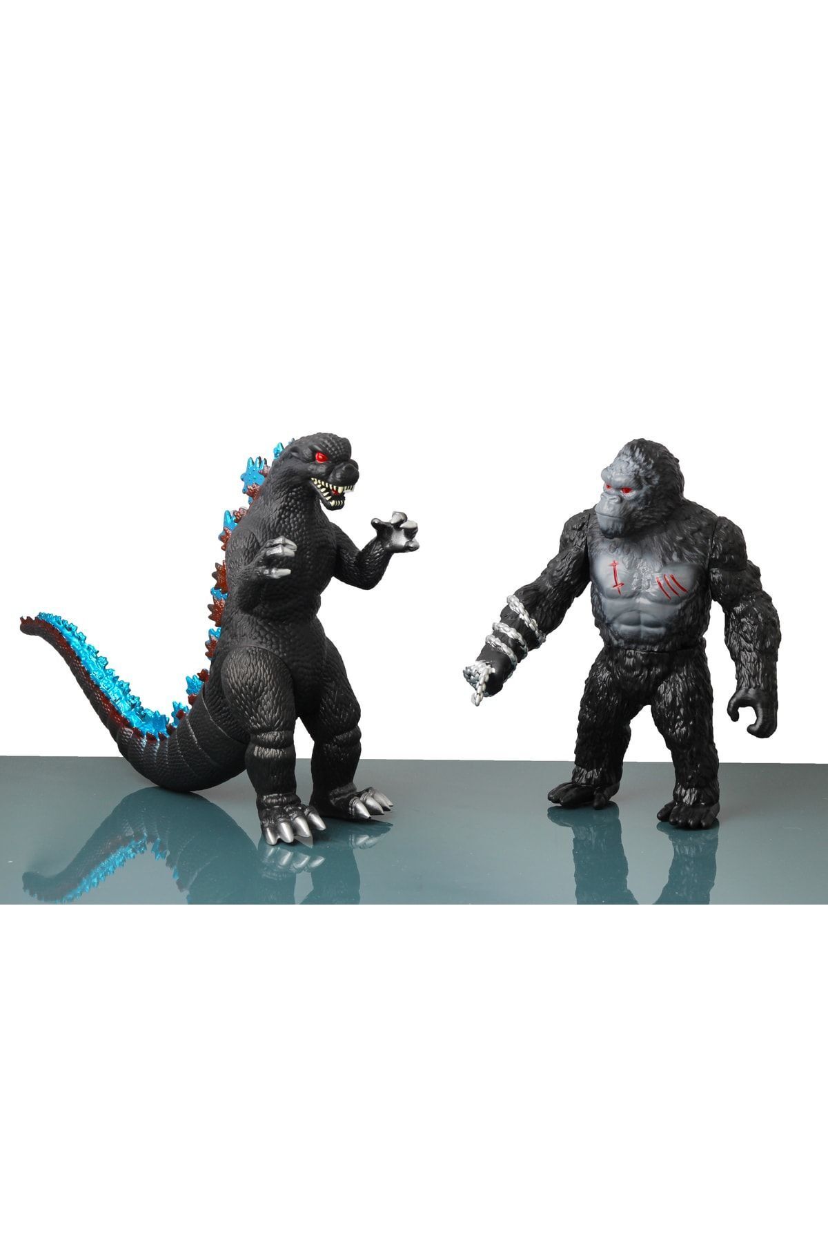 e-life-Godzilla Vs Kong - Giant Godzilla and King Kong Action Figures Toy Set 2 Characters in One 2