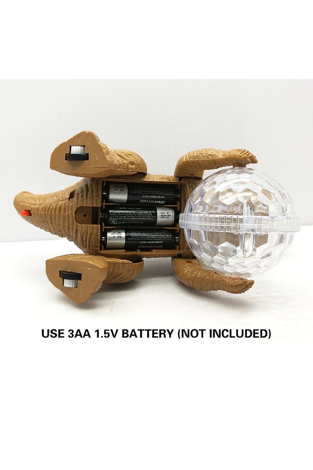 e-life-T-rex Walking Double Headed Dinosaur Toy with LED Lights, Real Looking Sound, Turns When Hit, Ball Walking 7