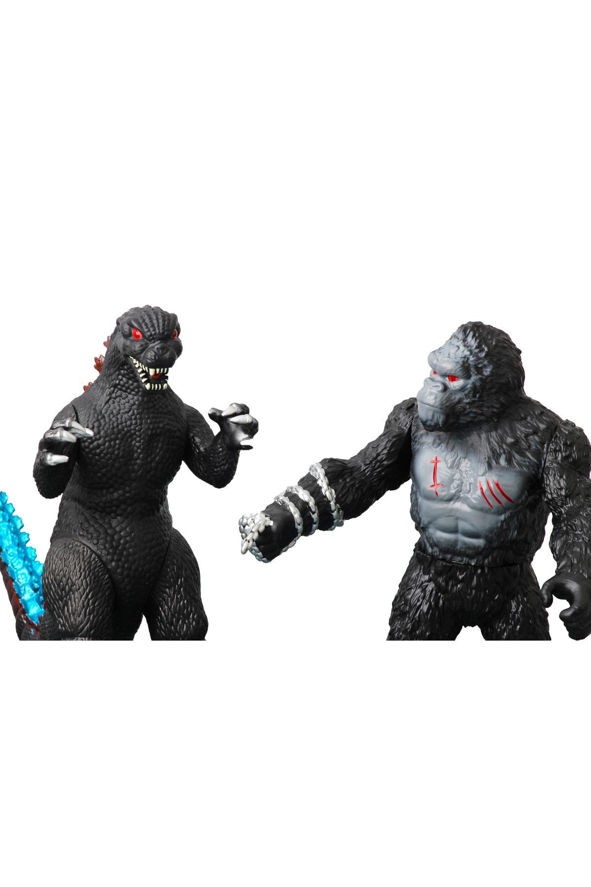 e-life-Godzilla Vs Kong - Giant Godzilla and King Kong Action Figures Toy Set 2 Characters in One 3
