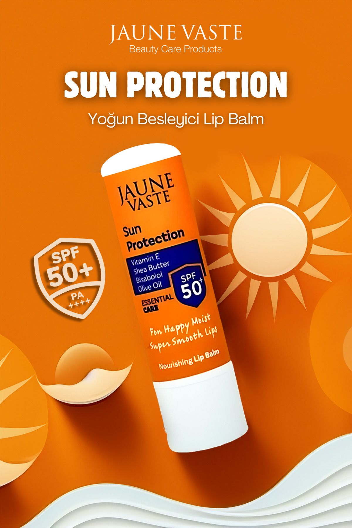استیک مراقبت از لب ضد آفتاب مغذی قوی Spf50 بالم لب Jaune Vaste