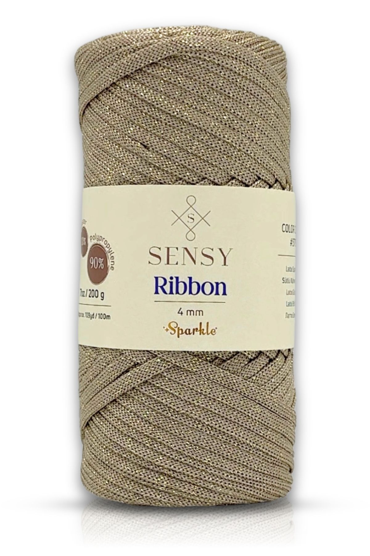 SENSY-200 Gr Macrame Glittered Thread and Bag Thread - Coffee with Milk 1