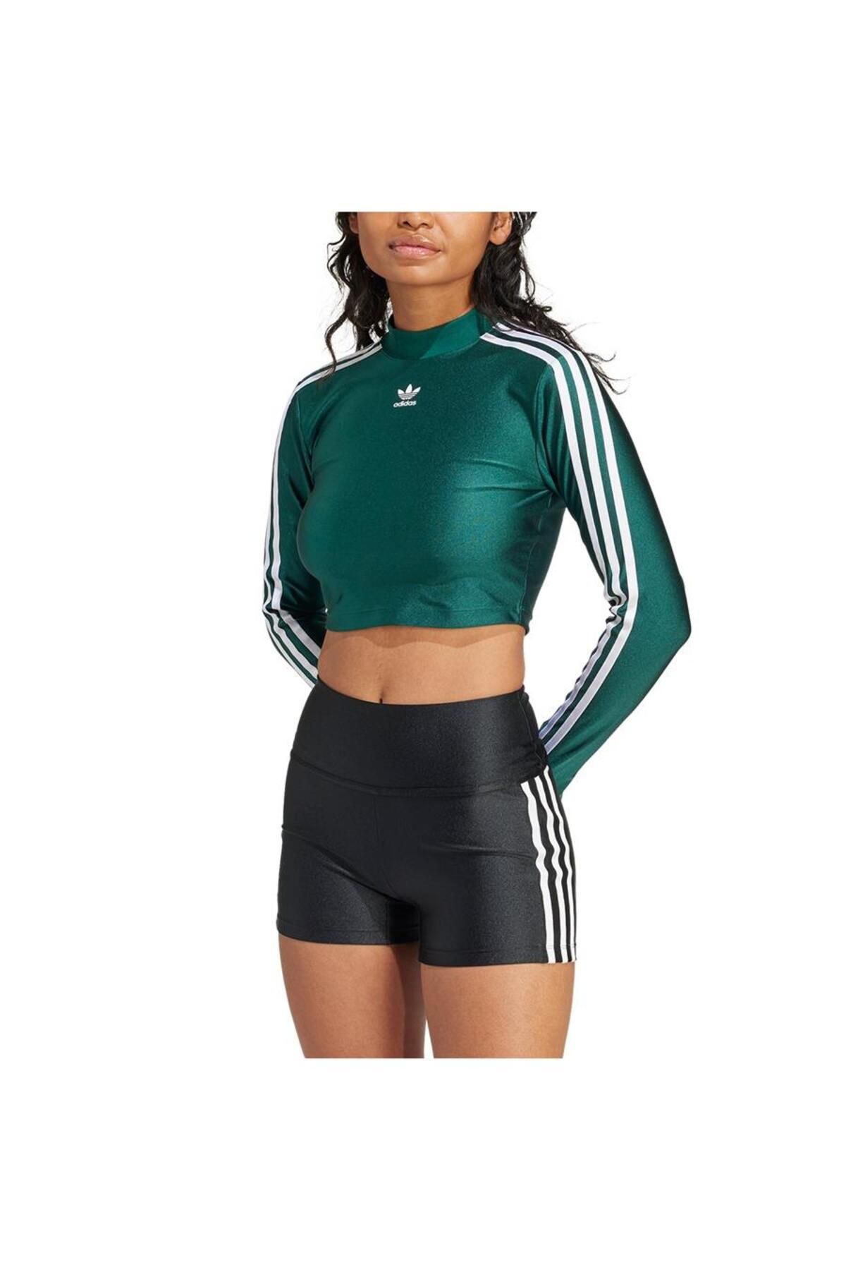 adidas 3 S Cropped Ls T shirt Ir8136 Kad n Giyim