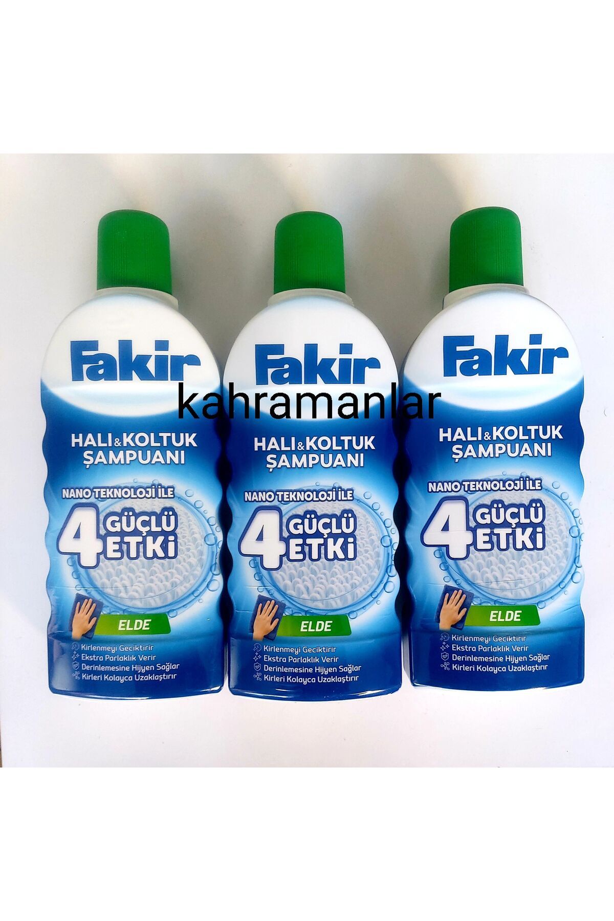 YEŞİLLİ STORE Koltuk halı şampuanı 1000 ml ELDE yıkama 3lü üstün nano teknoloji ile