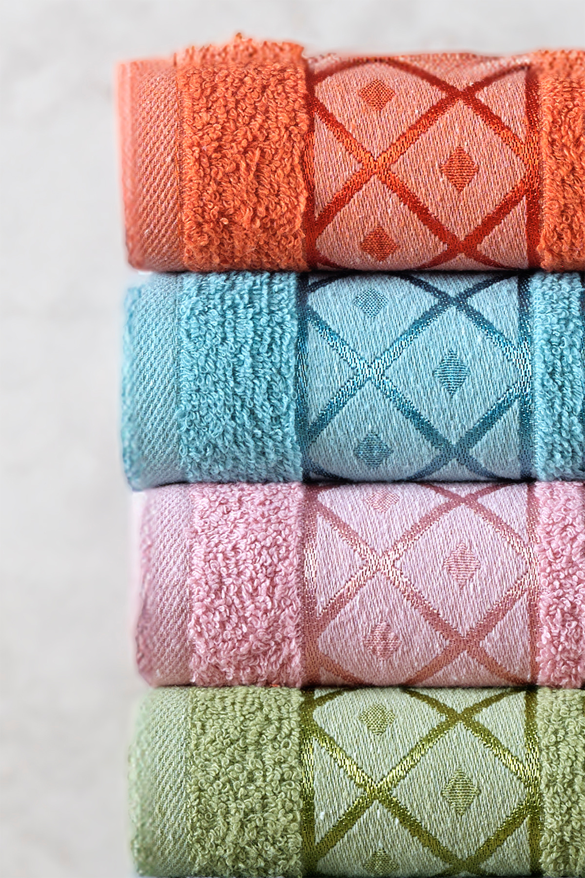 Comfort Home Бохо 6-пакетний набір 100% бавовняних рушників для рук і обличчя - 30x50 см