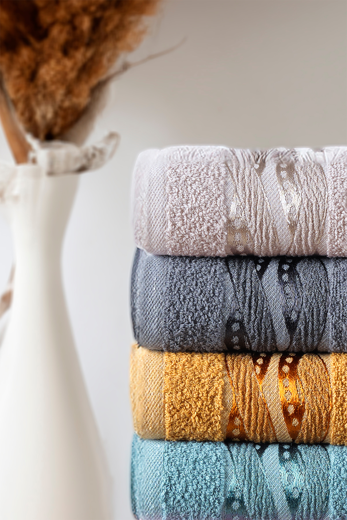 Comfort Home Бохо комплект от 6 кърпи за ръце, лице и кухня от 100% памук - 30X50 см