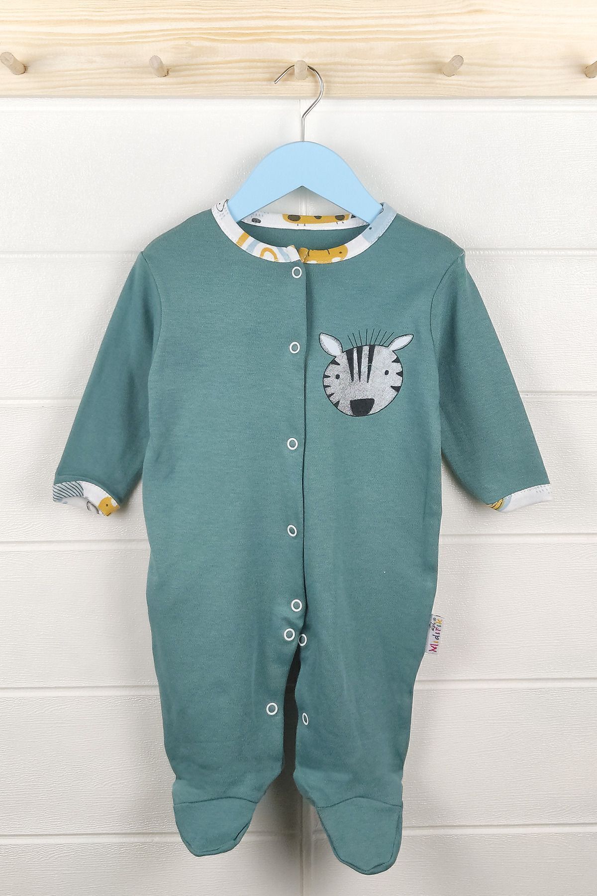 Desenli Unisex 3 Lü Bebek Tulum Seti