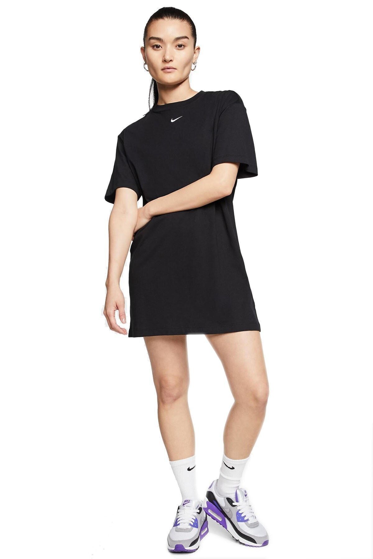 Nike لباس زنانه W Nsw Essntl Ss Drss Cj2242-010