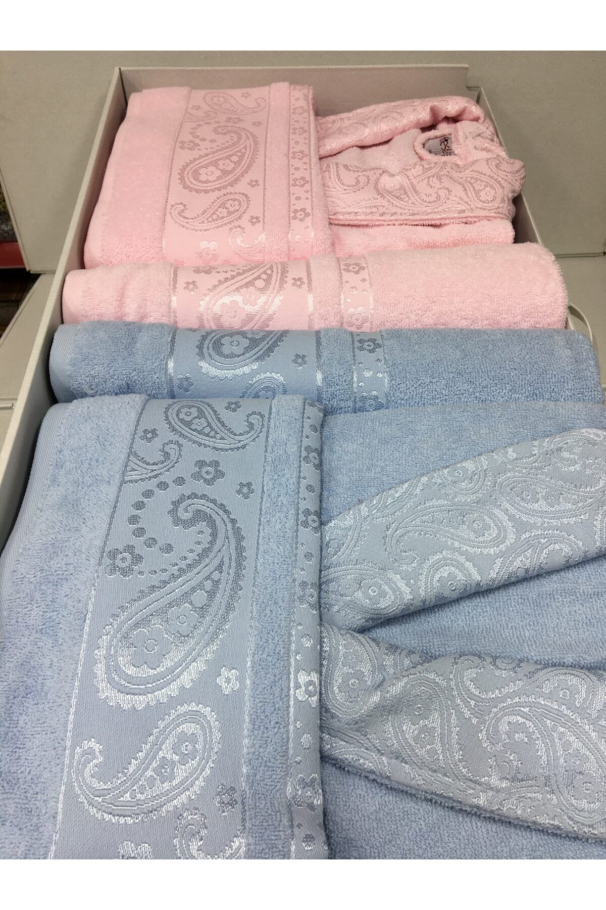 Vip Family Bathrobe Set 6 Pieces 100% Cotton