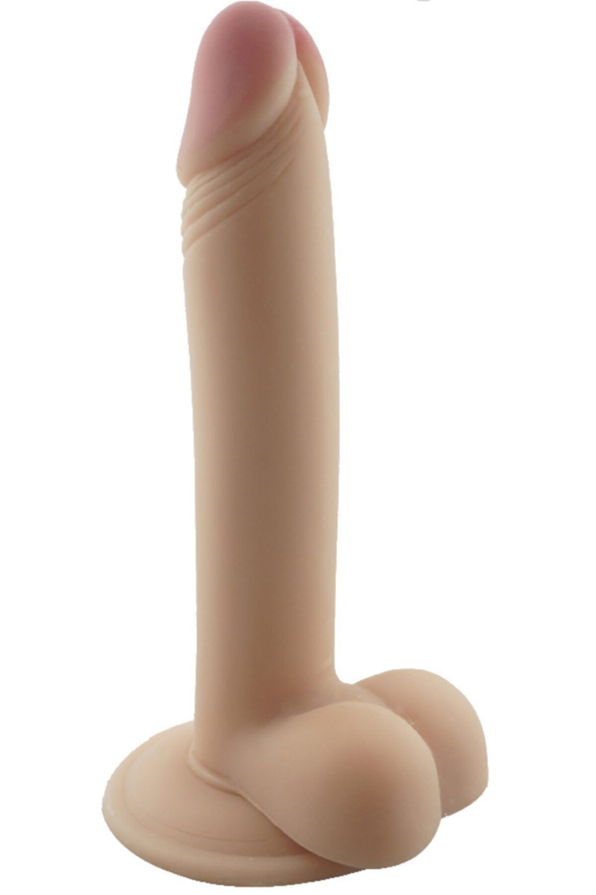 Belden Bağlamalı Damarsız Gerçekçi Ten Dokusunda 21 Cm Kemerli Dildo Vantuzlu Realistik Takma Penis 4