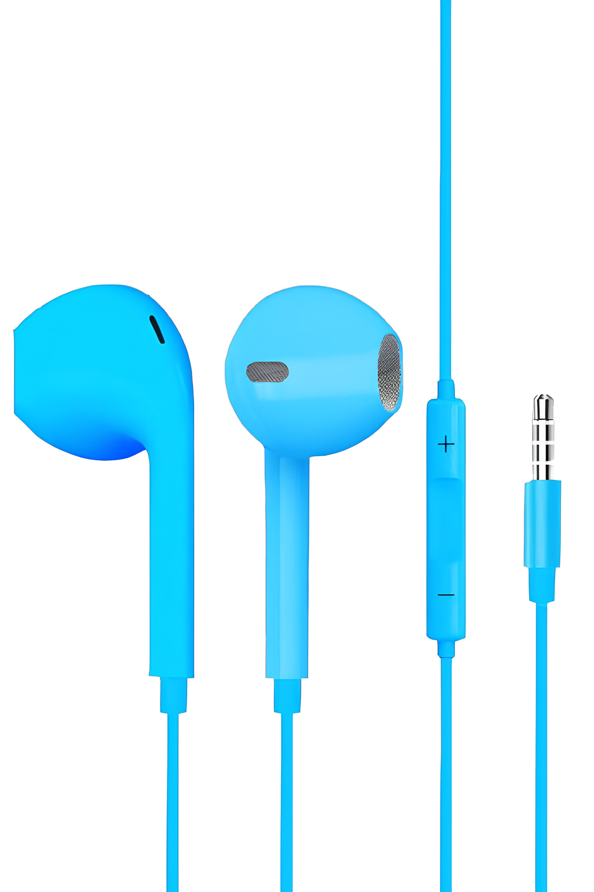 Blue Wired Headset with Jack Input Ios Android Compatible 3.5 Mm Headset