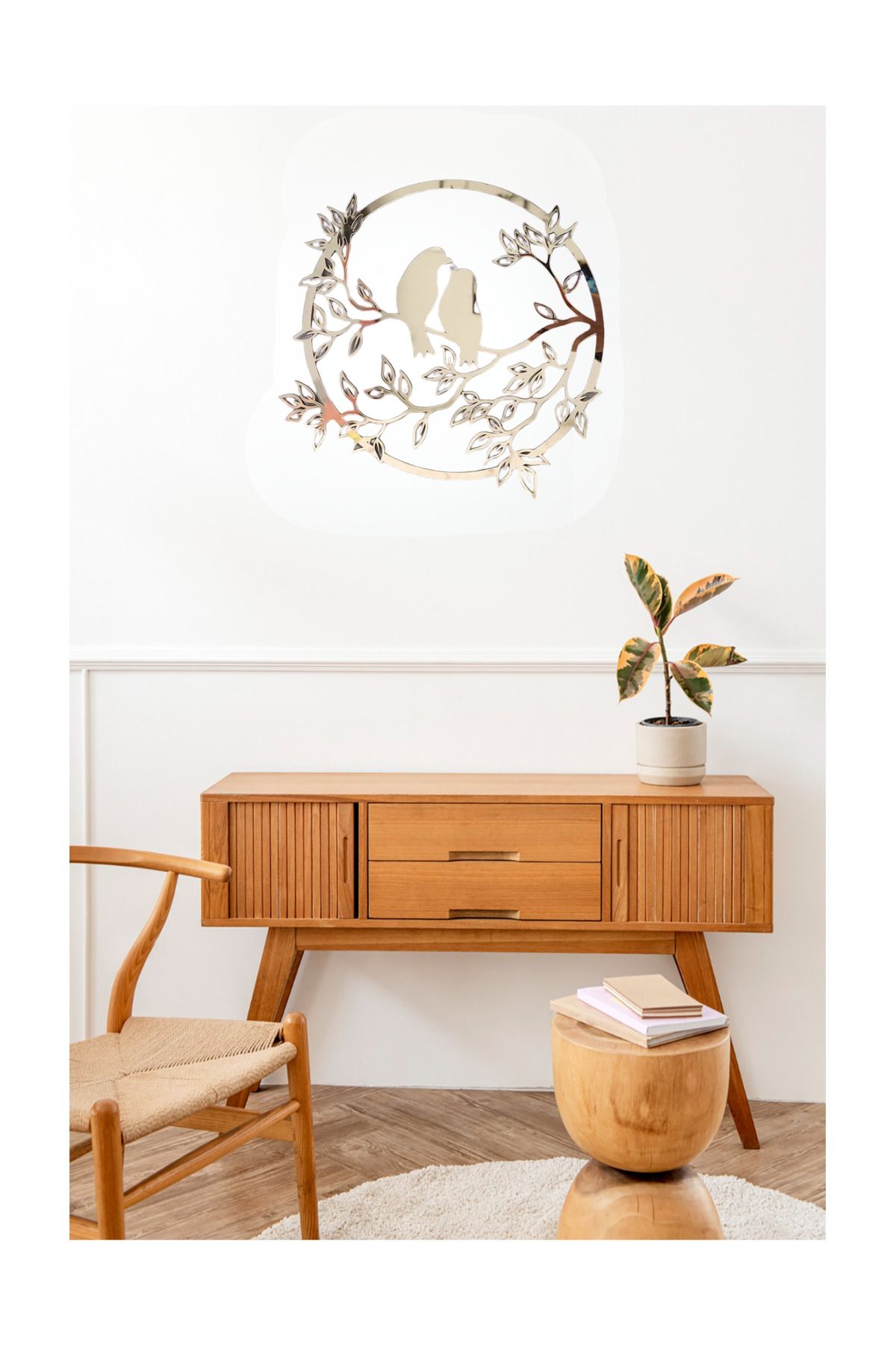 Numa Concept Pictură Decorativă Cu Vrăbiuță Din Plexiglas Auriu - Mdf, 30x30 - One Size