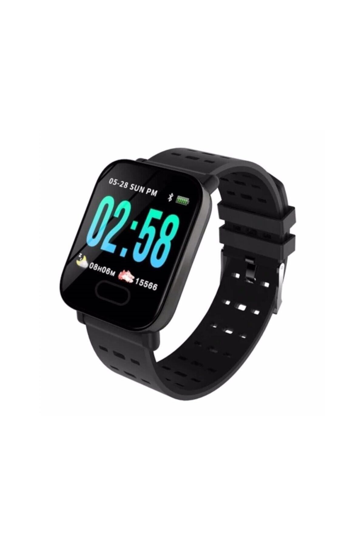 pazariz A6 Smart Watch Akıllı Saat Suya Dayanıklı Nabız Ölçer
