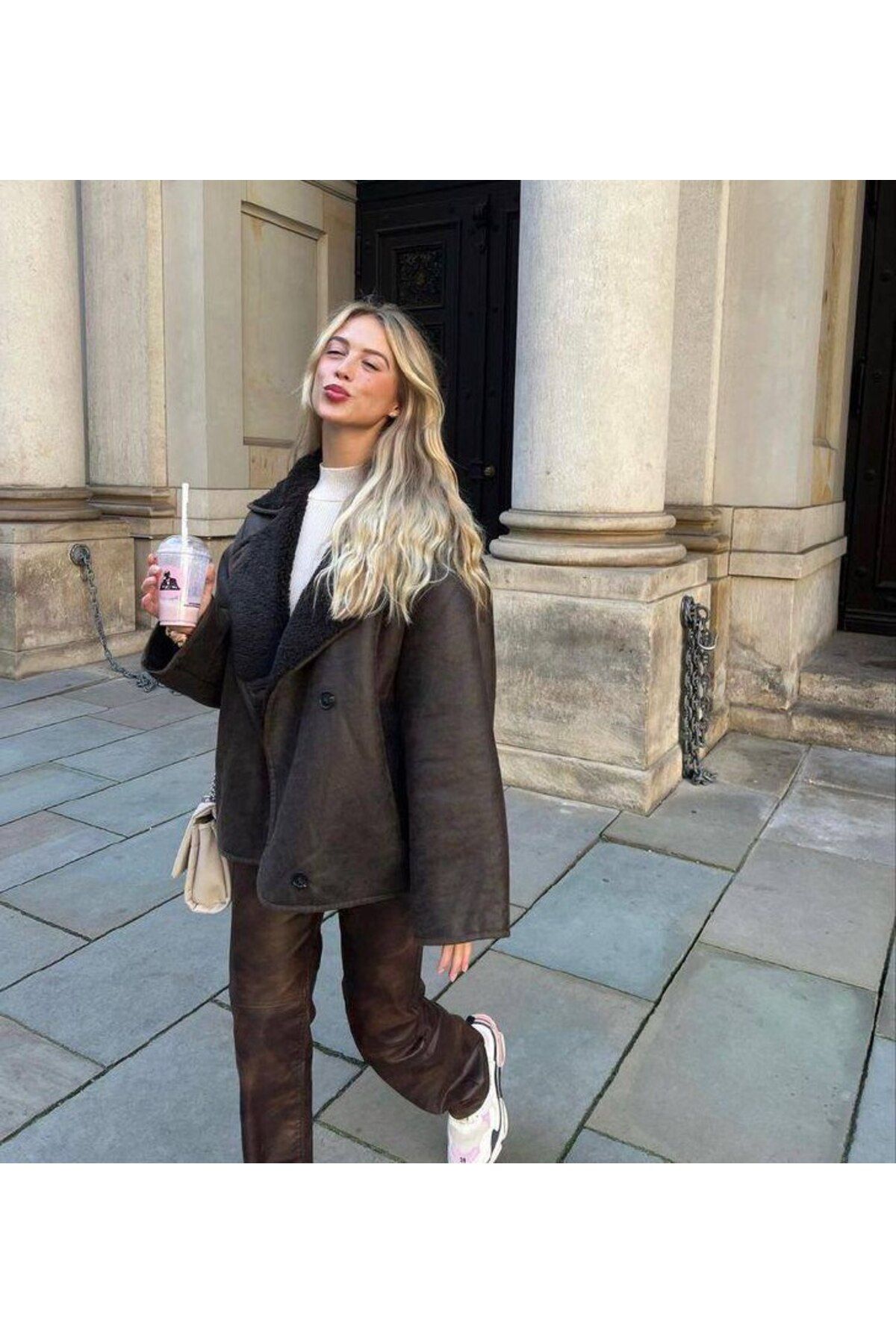 ZF BUTİK-Schwarze Oversize-Damenjacke 8