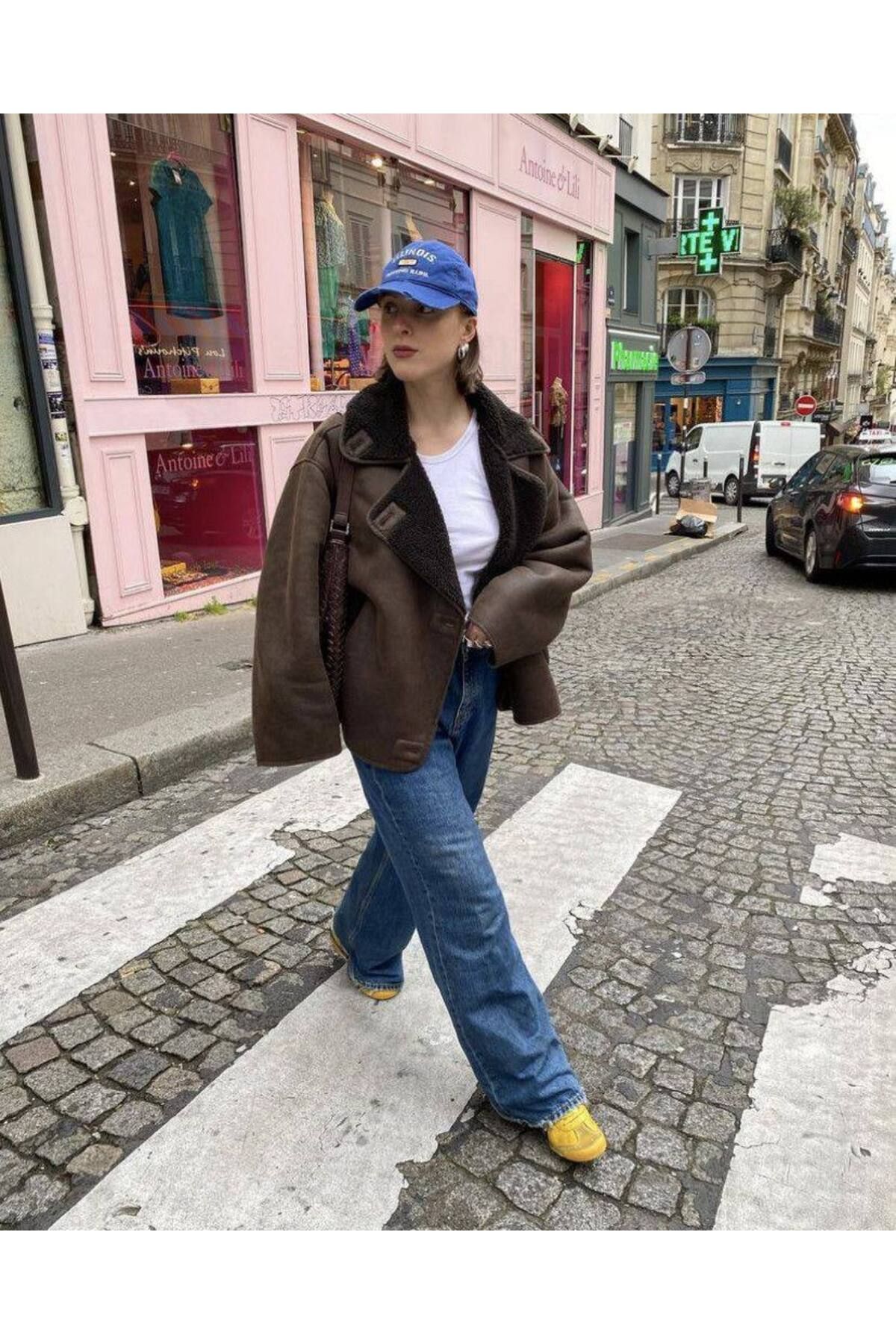 ZF BUTİK-Schwarze Oversize-Damenjacke 3