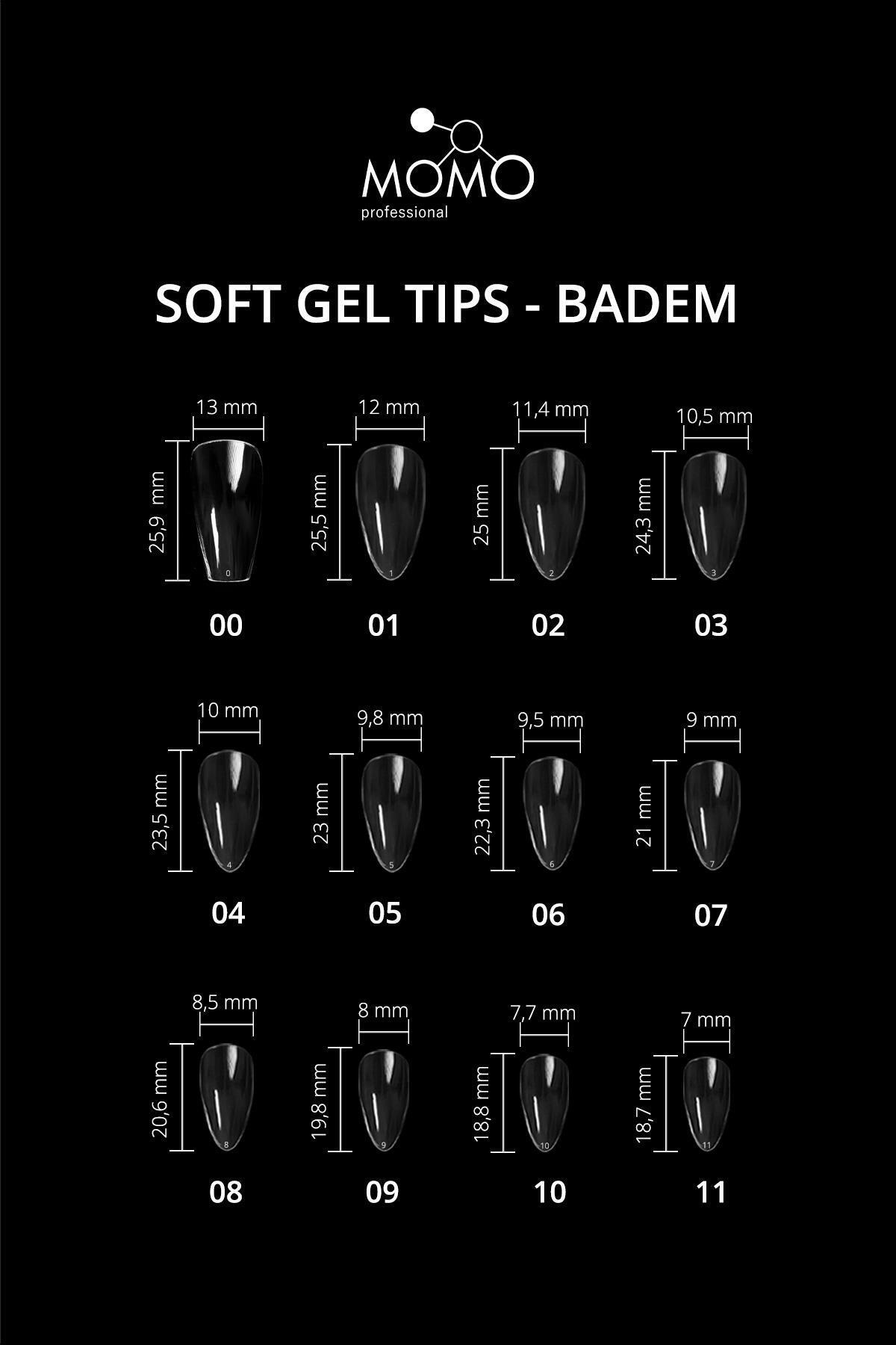 Soft Gel Tips, Badem No:05, Tek Boy 50’li Yedek Paket — سفید 8860102B06T002NO00 — تصویر 6 از 9