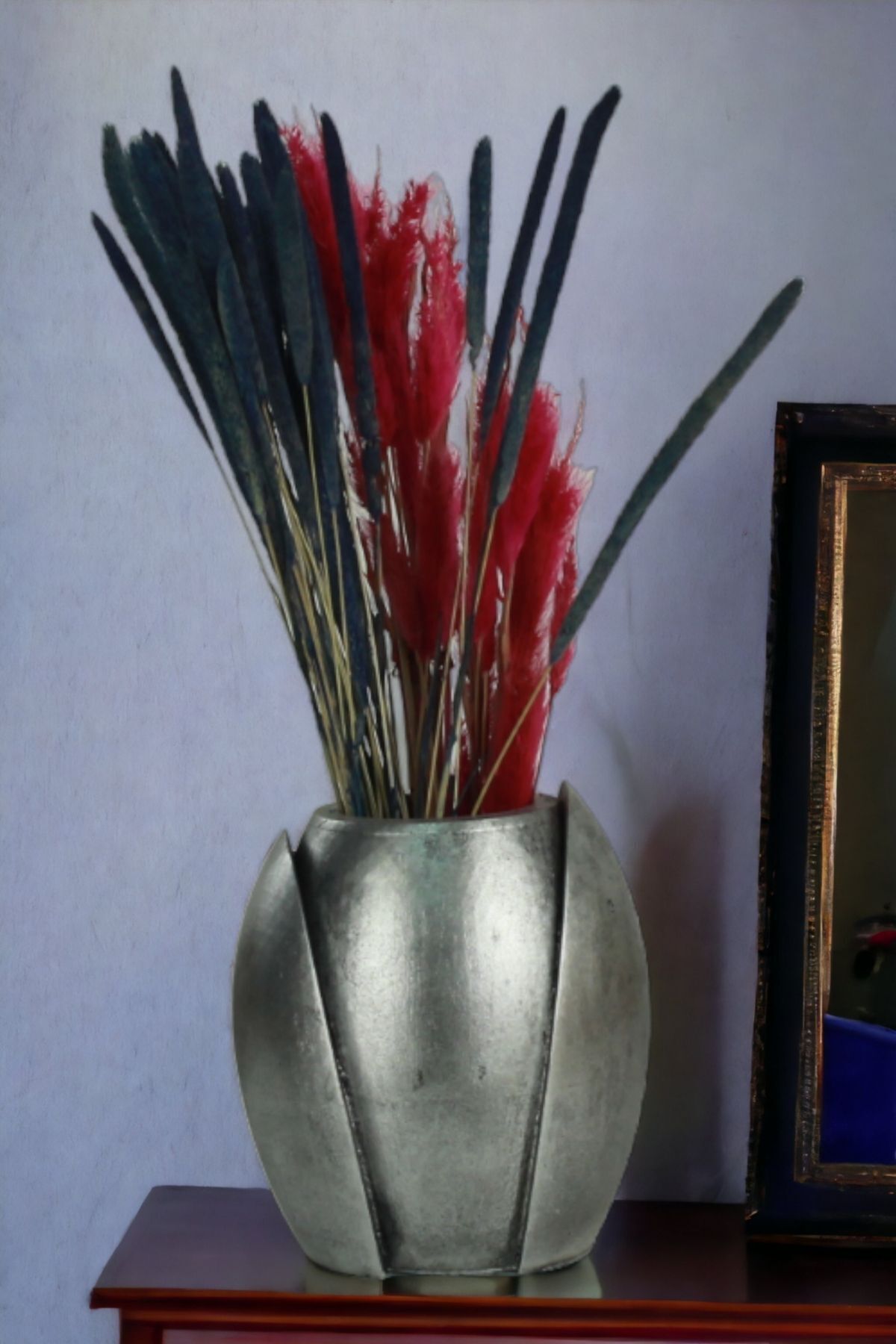 Decorative Vase Handmade Silver Antique Color Model 14