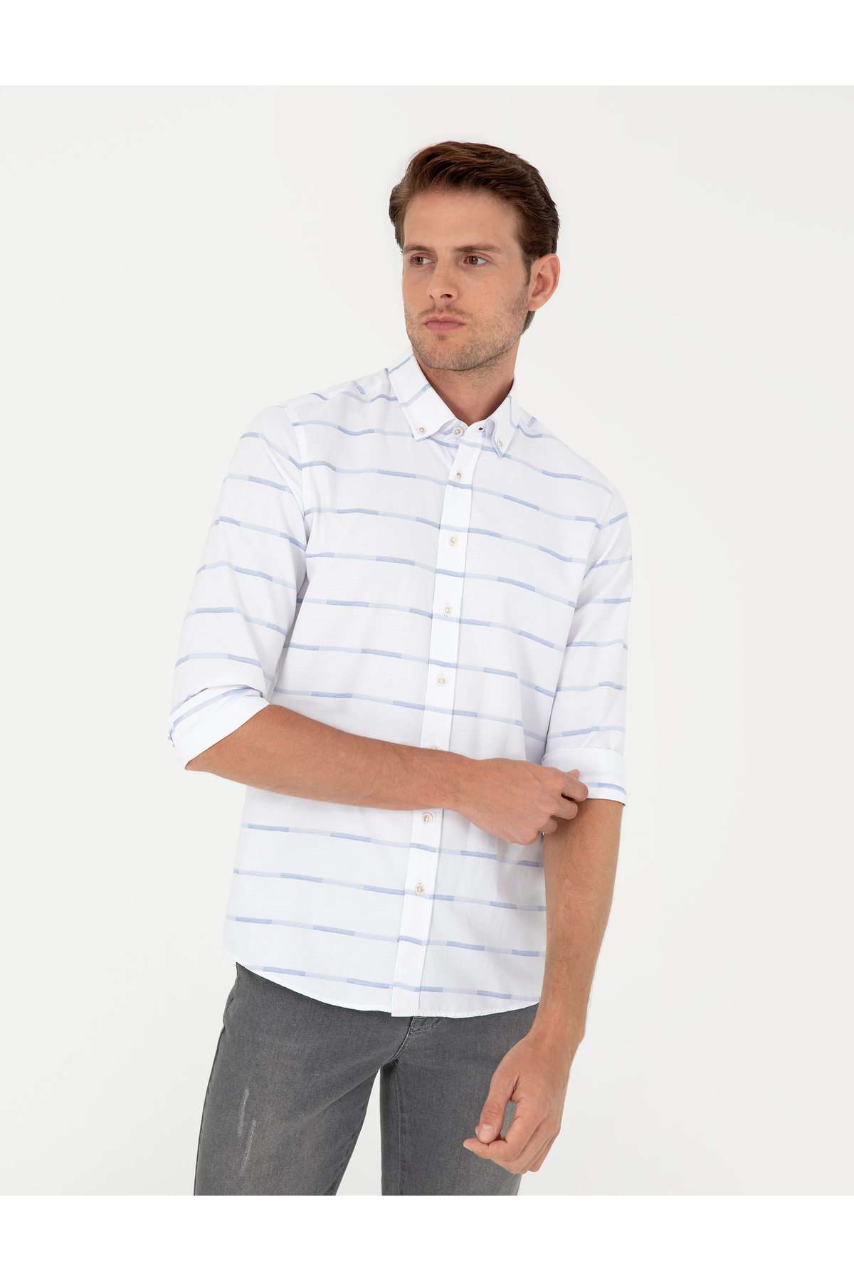 پیراهن مردانه پیر کاردین | 50296902-VR036 Pierre Cardin - Image 3