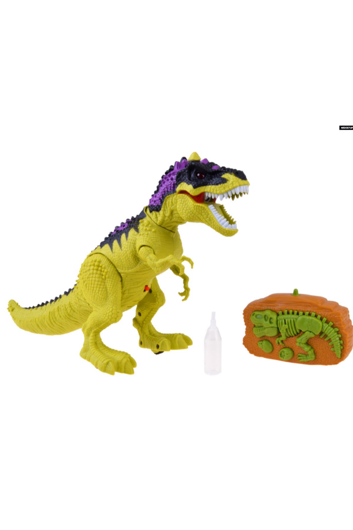 Uzaktan Kumandalı Dinozor Buhar Çıkaran T-Rex Sesli Işıklı Jurassic Dünya Modeli Dinazor Yeşil