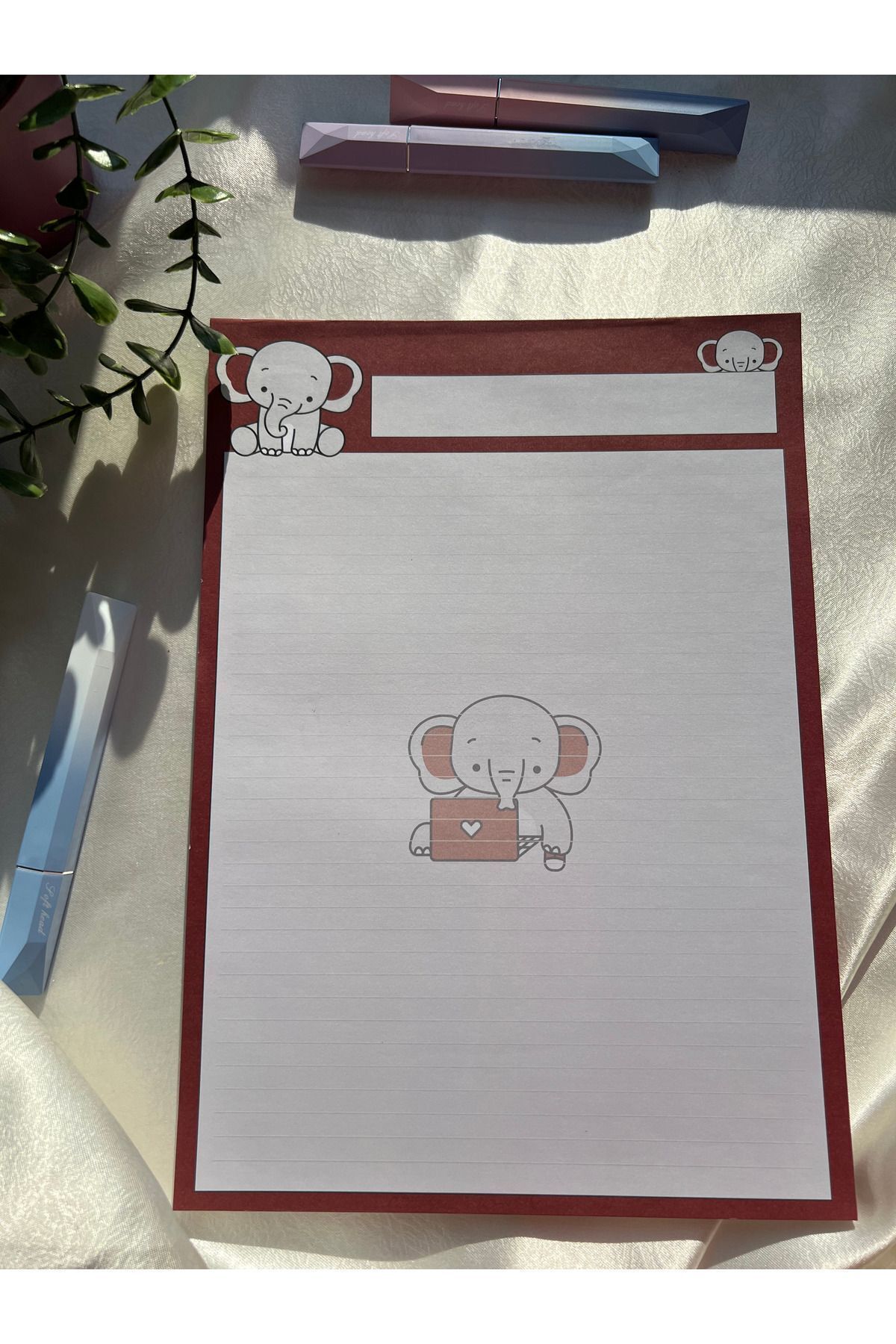 Mirya Notes-لوحة ملاحظات بنمط الفيل مقاس A4 - دفتر ملاحظات 4