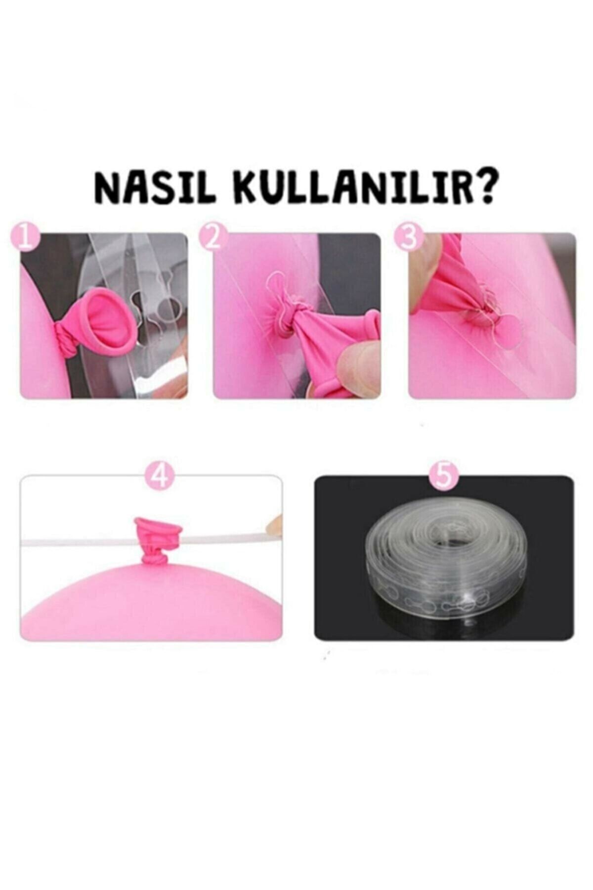eğlencemarketi-100 قطعة من سلسلة بالونات السلمون الأبيض الوردي الخاصة بيوم خاص بألوان الباستيل 4