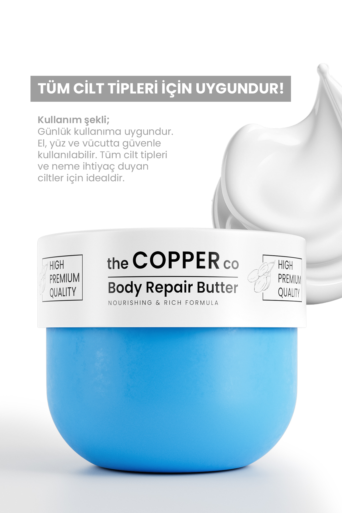 Body Repair Butter Copper Peptit & Minerali Içeren Ceramide Ile Zenginleştirilmiş Onarıcı Krem 300ml — FP.27.01.017.001 — تصویر 4 از 7