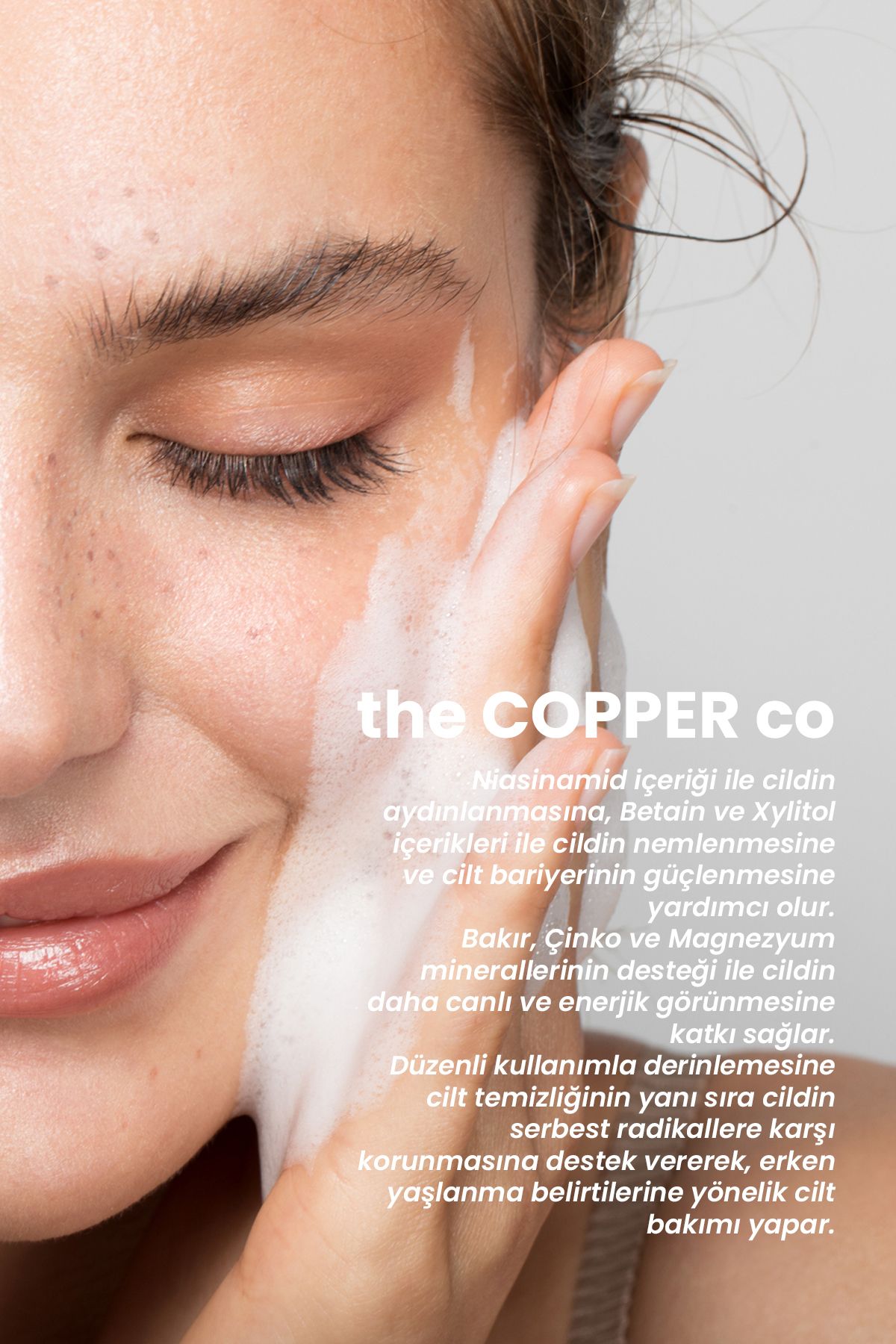 ژل پاک کننده روشن کننده و سفت کننده صورت ترمیم کننده حاوی مس معدنی 100 میلی لیتر The Copper Co