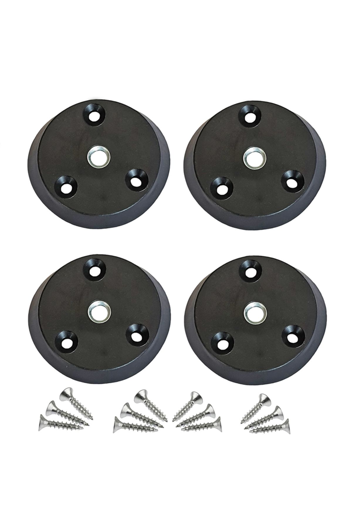 ALETÇANTAM-Nesting Table Table Chair Attachment - Round Black Stool, Leg Connection, Lower Foot Base - 4 Pieces 2