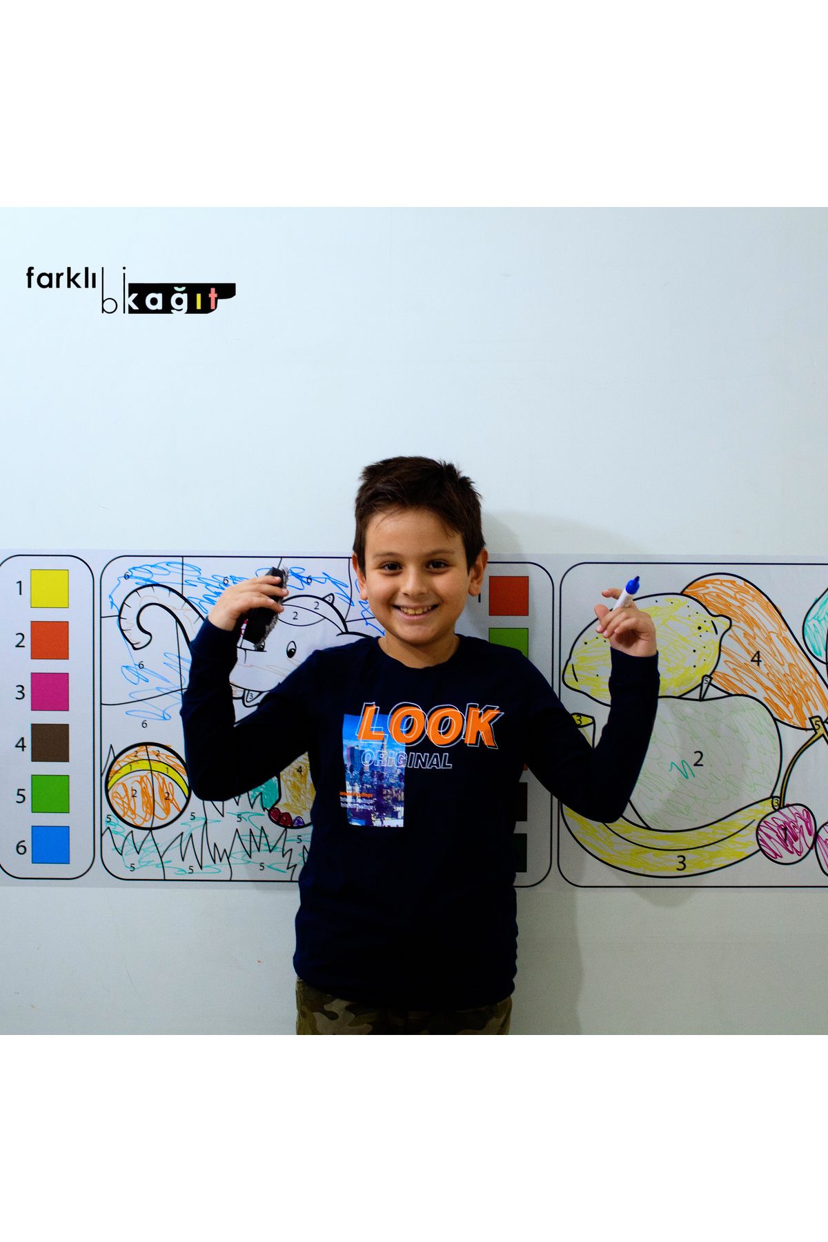 Farklı Bi Kağıt-STATIC PAPER WITH SELF-HOLDING FEATURE, PAINTING BY NUMBER 50X50cm 6