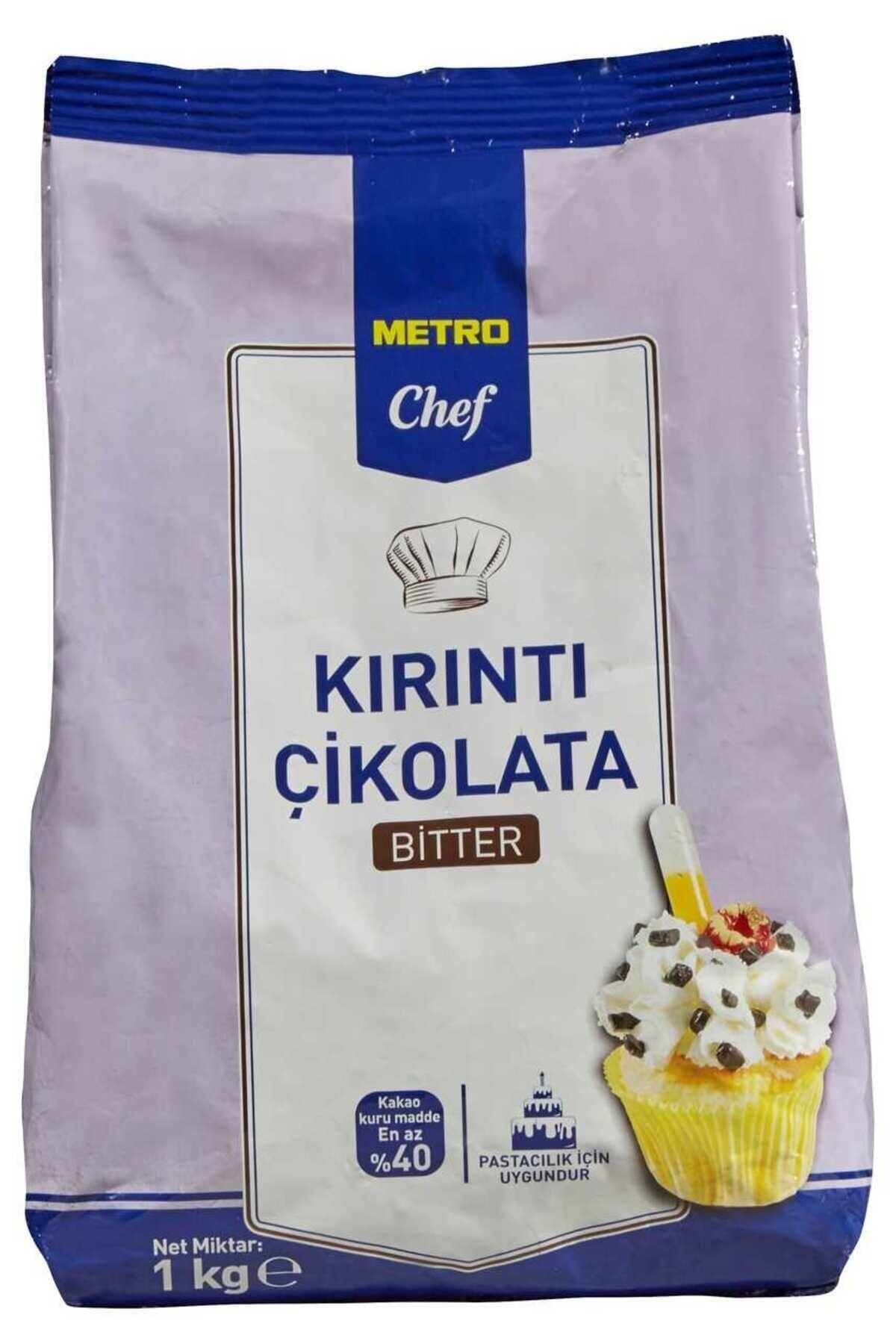 Metro Chef Kırıntı Çikolata Bitter 1KG Pastacılık Pasta Tatlı Mutfak Şef