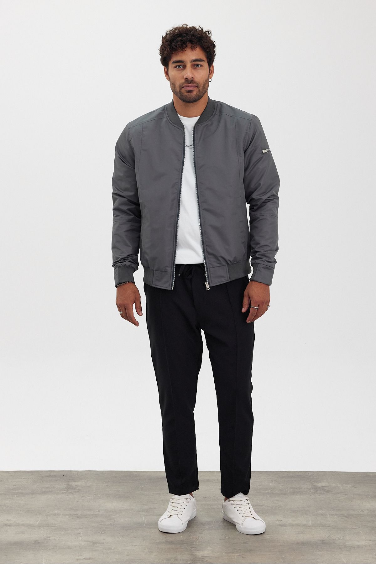 ژاکت مردانه خاکستری İLKCET MODA | Y54023 اورجینال - تصویر 2