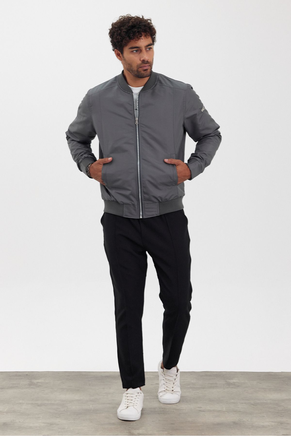 ژاکت مردانه خاکستری İLKCET MODA | Y54023 اورجینال - تصویر 5