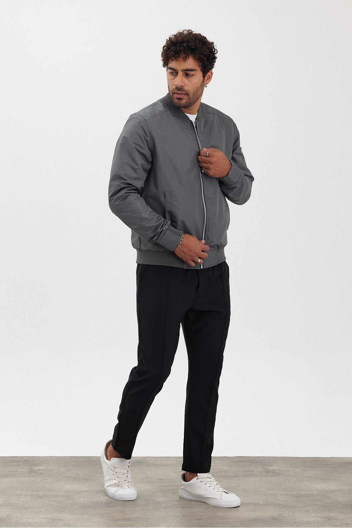 ژاکت مردانه خاکستری İLKCET MODA | Y54023 اورجینال - تصویر 4