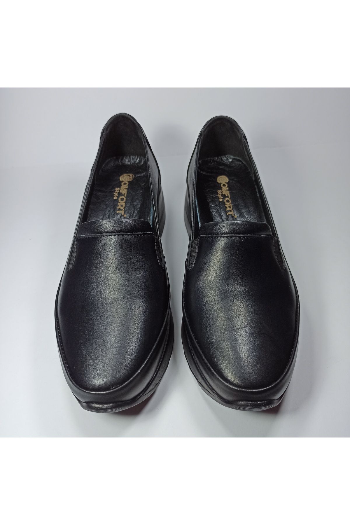 KLC-Genuine Leather Women's Shoes - Comfortable Casual Model, Black Color 3