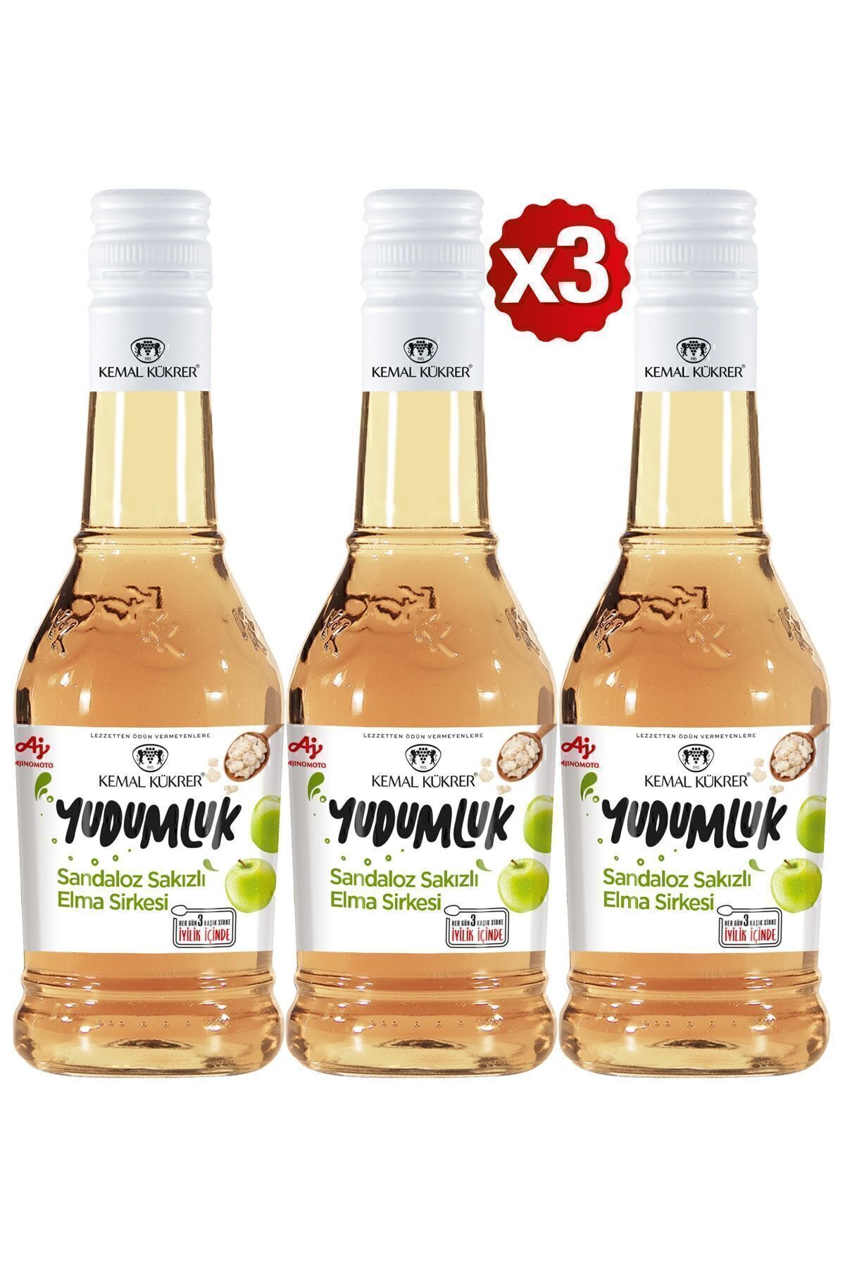 Yudumluk Sandaloz Sakızlı Elma Sirkesi 3 X 500 ml
