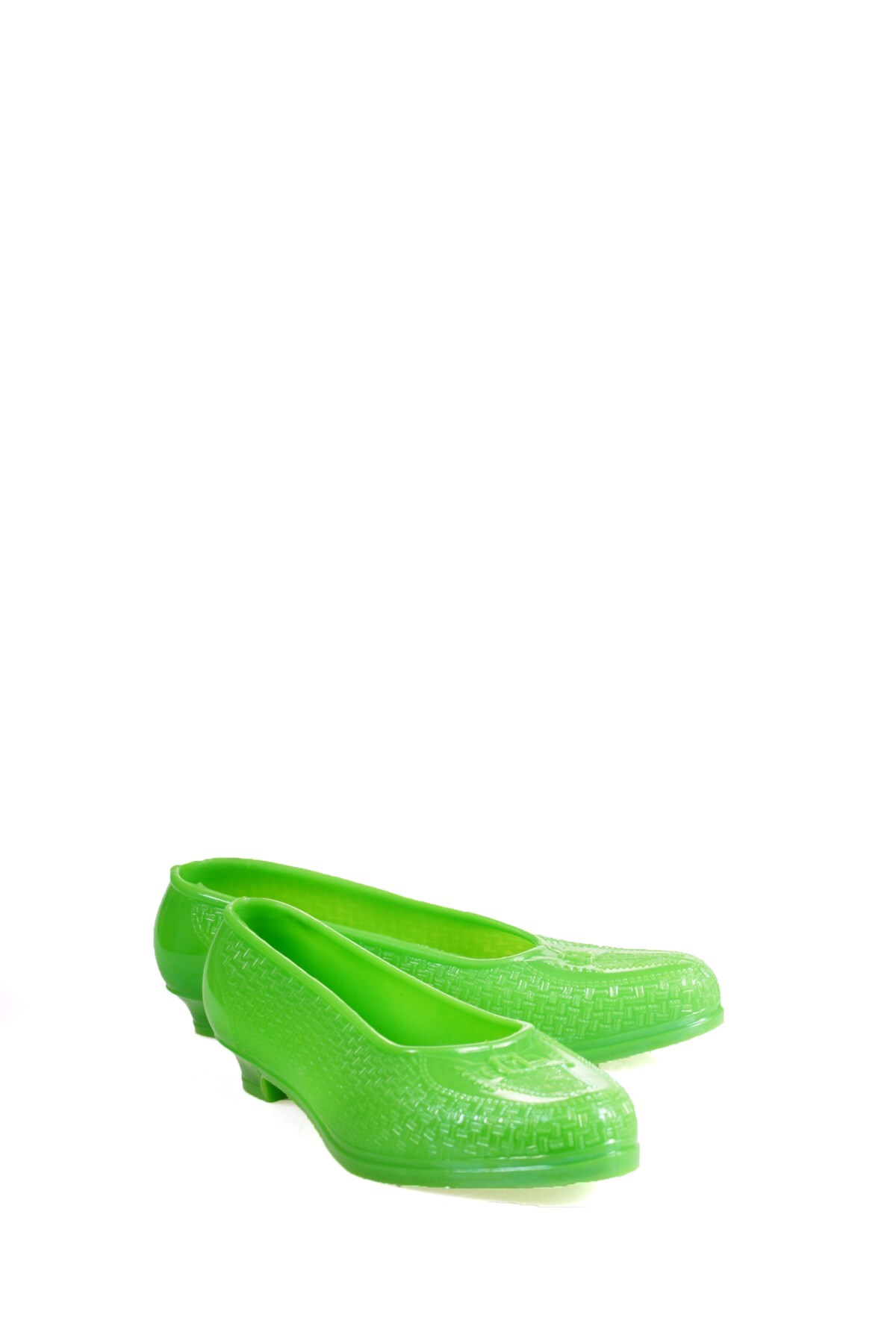 ayakkabiyolla Yeşil Topuklu Bağ Bahçe  Naylon Ayakkabı