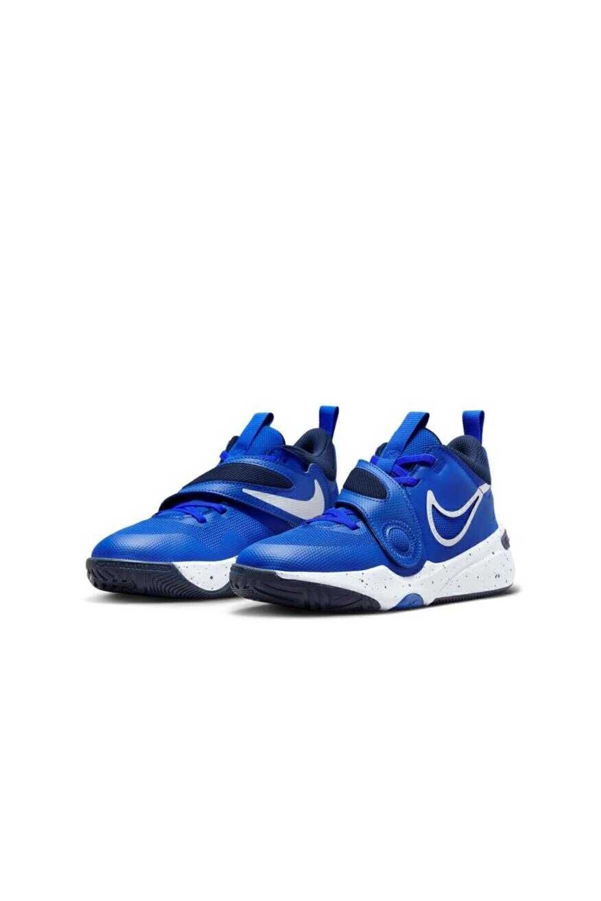 کفش بسکتبال آبی دخترانه و پسرانه بچگانه Team Hustle D 11 GS ان DV8996 400 Nike