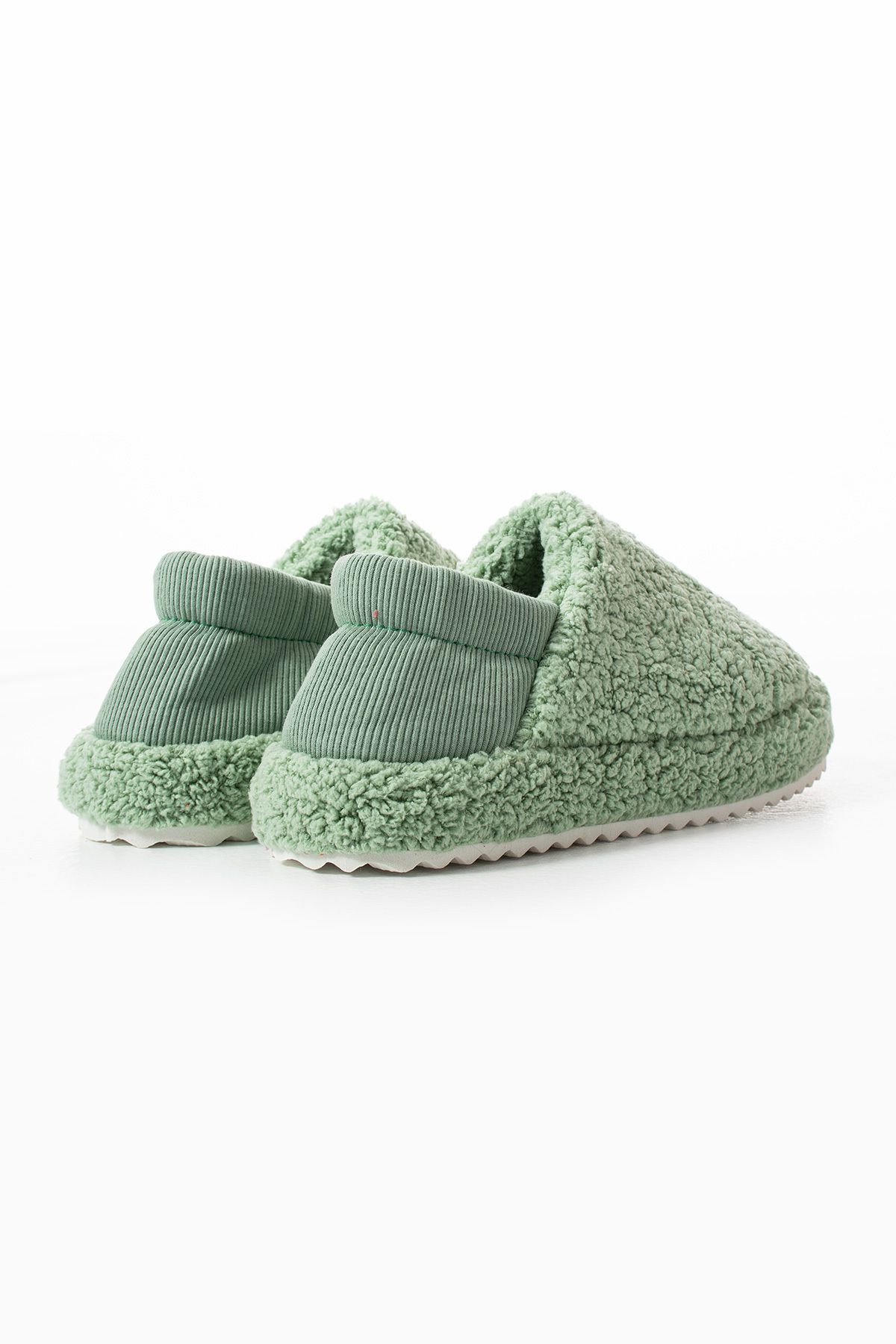 Moda Devrin-Green Slippers - Home Boots and Towel Fabric with Elastic Back (Product Developed) 8