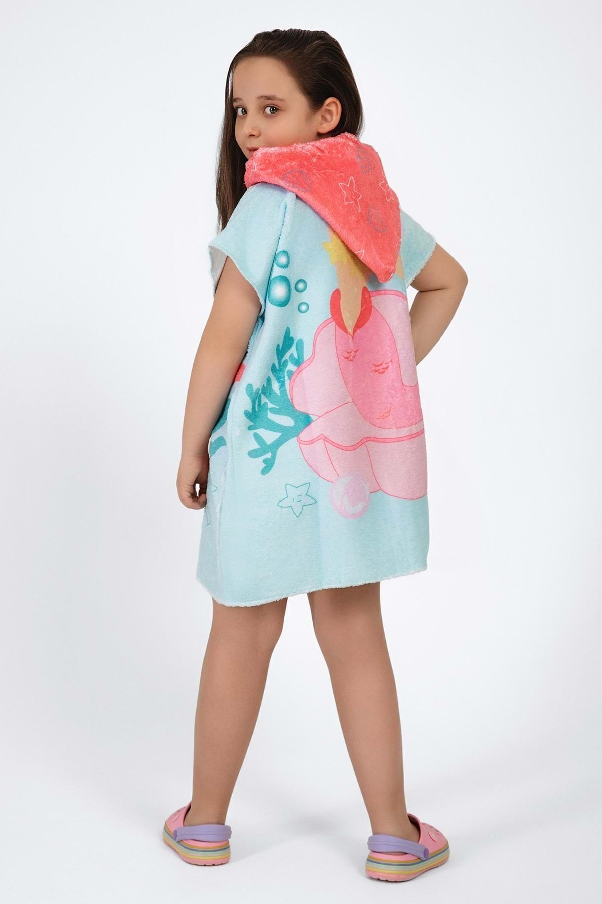 VEVİEN HOME-Mermaid Patterned Beach Towel for Kids 3